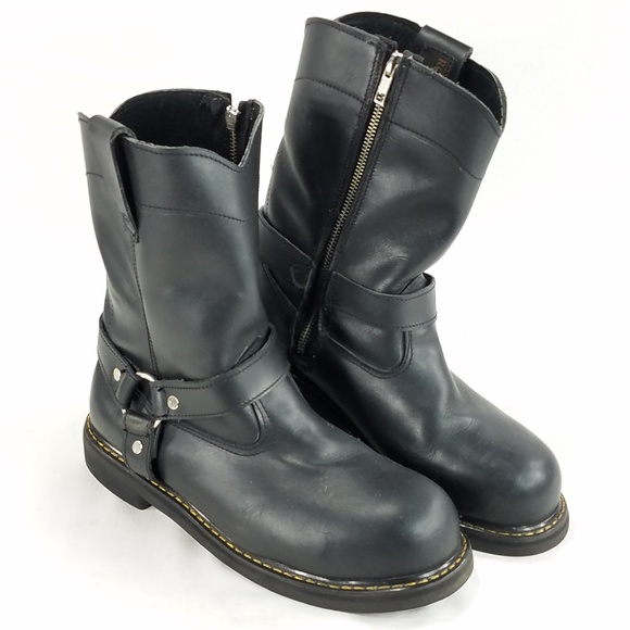 Rom's Mens Motorcycle Steel Toe Safety Work Boots - Picture 2 of 8